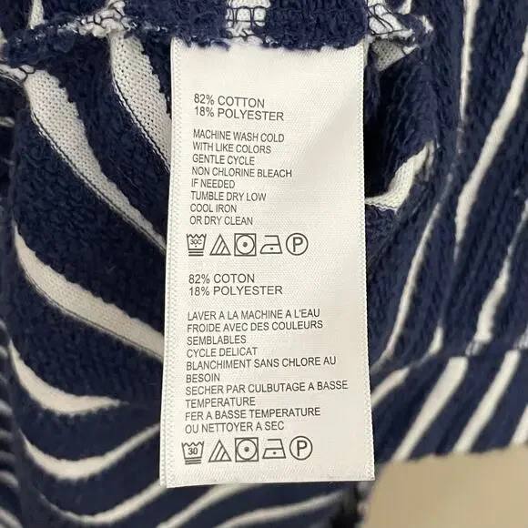 Tommy Bahama Dress Womens Medium Blue White Midi French Terry Striped Tank Beach - Picture 10 of 11